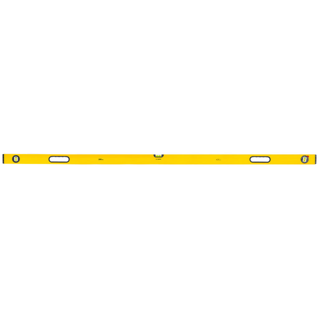 TOPEX Vízmérték, 200cm, 3 libella, 2 markolat, aluminium, ±0,5mm/m 29C607