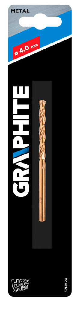 GRAPHITE Csigafúró HSS-COBALT 5% 4.0mm 57H024