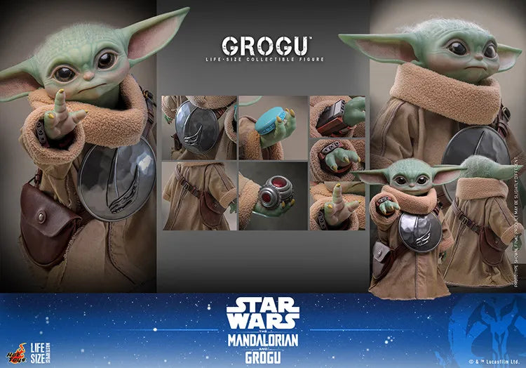 Hot Toys A Mandalóri Grogu Lms016 Grogu 1/6 37,5 cm-es filmes ajándéktárgy, asztali dísz, rajongói gyűjtemény
