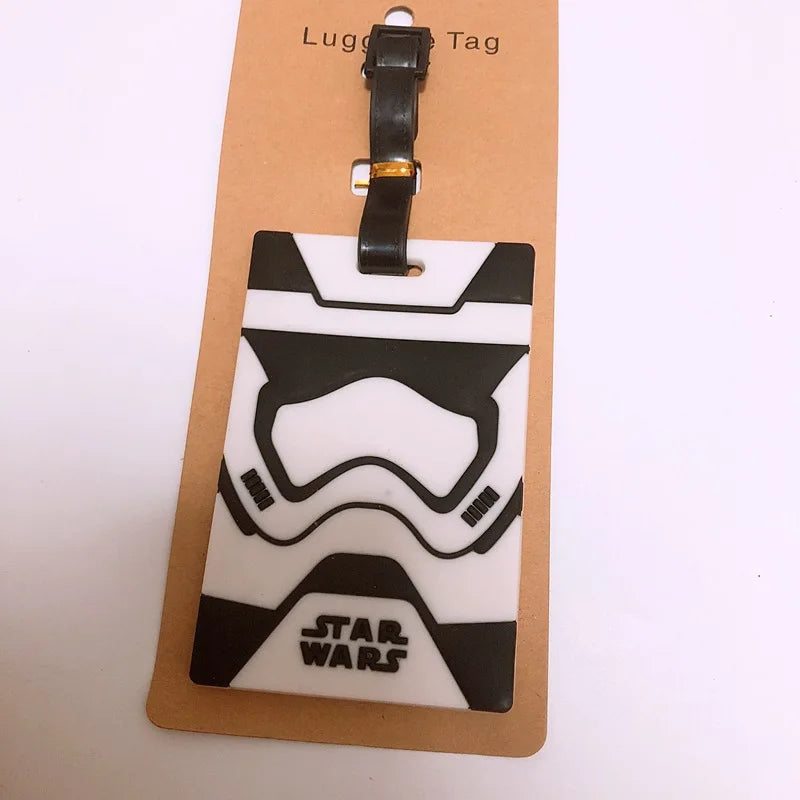 Star Wars utazó poggyászcímke rajzfilmfigura aranyos bőrönd azonosító címke beszállópoggyász címke divatos medál dísz ajándék