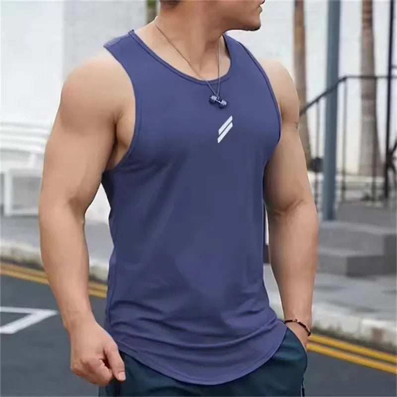 2025 Nyári Férfi Tank Top Hálós Sport Fitnesz Felsők Ujjatlan