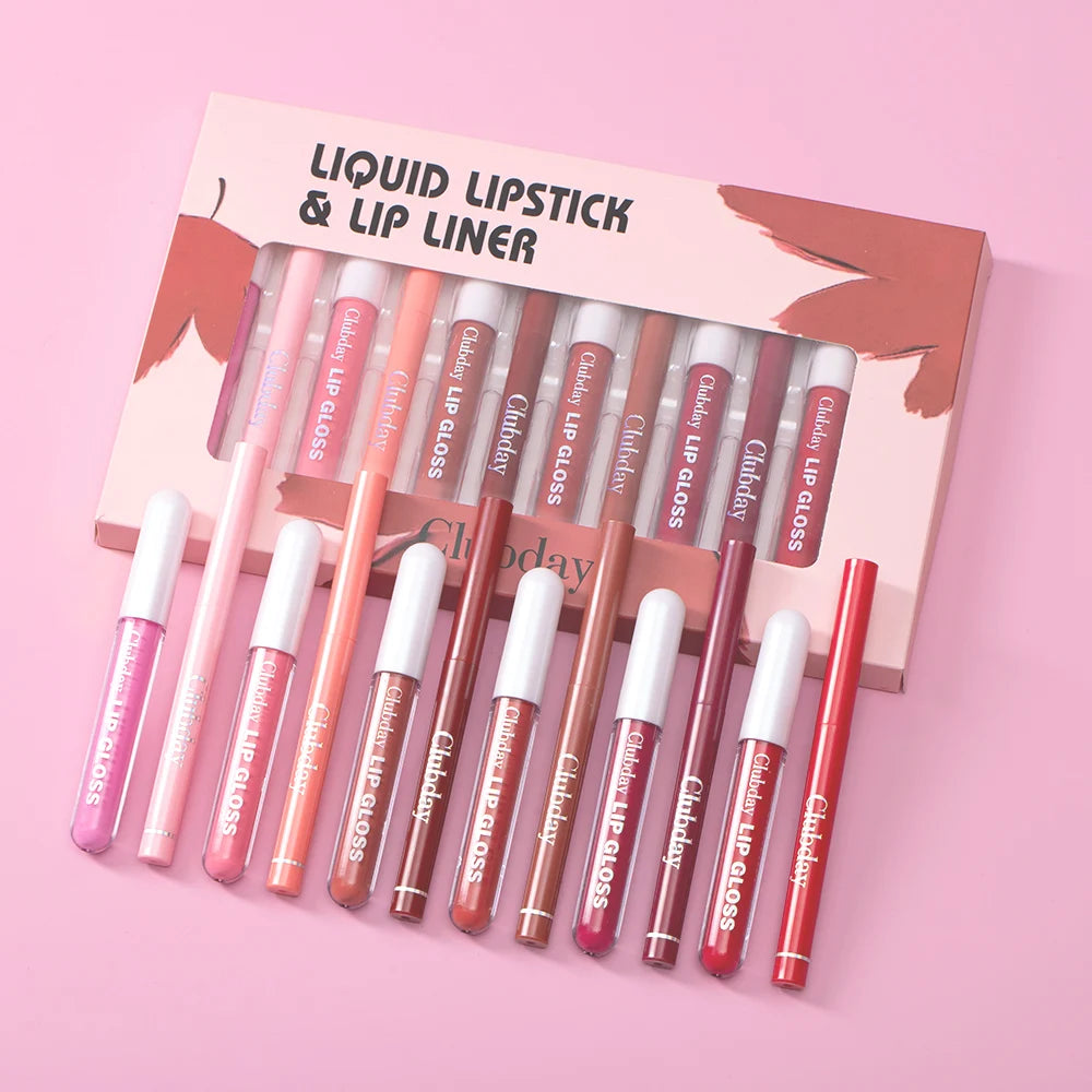 Rúzs Szájceruza Rúzs Matt Ajakfény Szexi Piros Ajak 6+6 Hidratáló Hosszan Tartós Vízálló Ajakkozmetikumok Nőknek