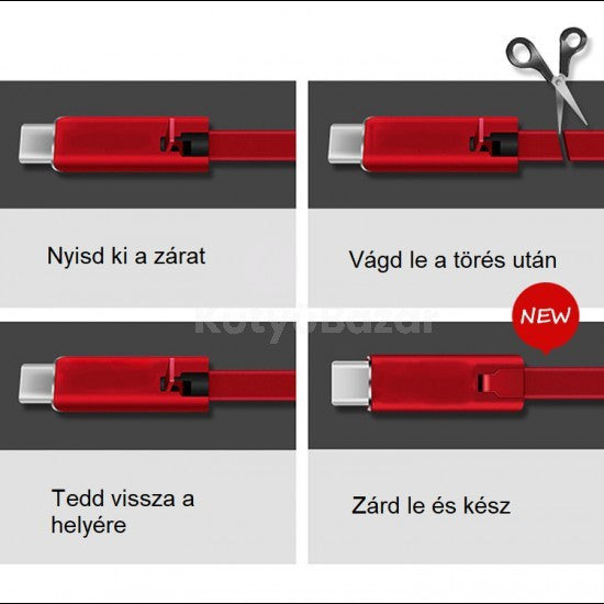 Elnyűhetetlen iPhone telefontöltő kábel, 1 m hosszú, tartós és megbízható kivitelben