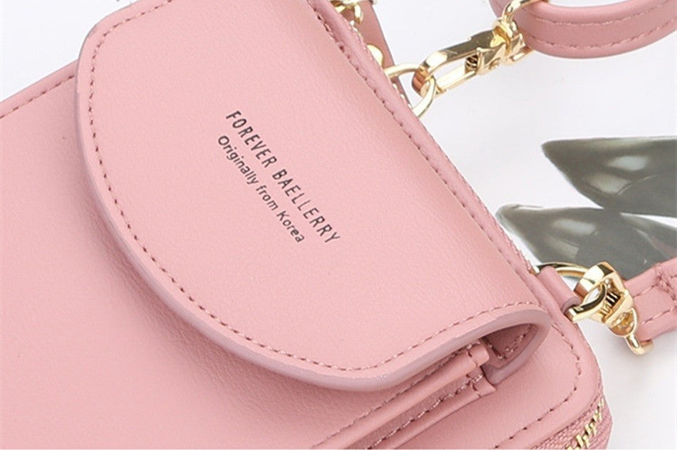 Kisméretű női crossbody táska, Rózsaszín divatos kiegészítőként
