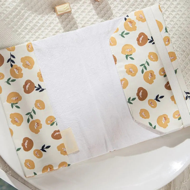 Nyuszis mintás textil könyvborító (A5 méretű könyvekhez)