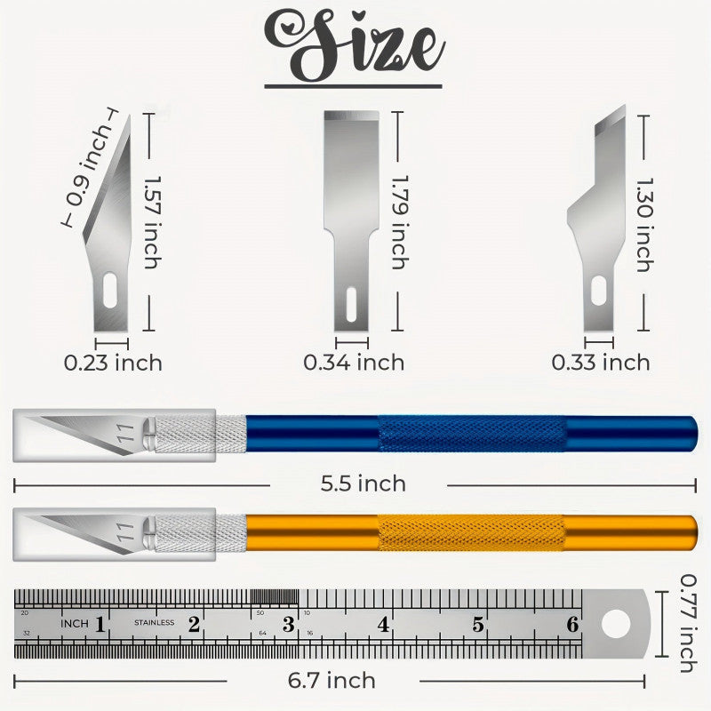 Precíziós kézműves kés készlet 40 db tartalék pengével kreatív projektekhez és modellezéshez