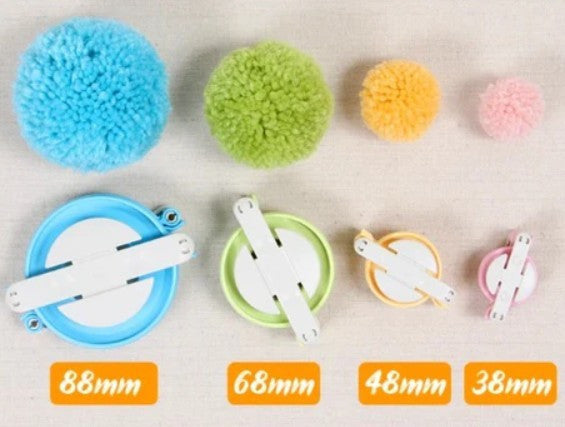 Pompom készítő szett - 4 db-os kreatív kézműves eszköz készlet