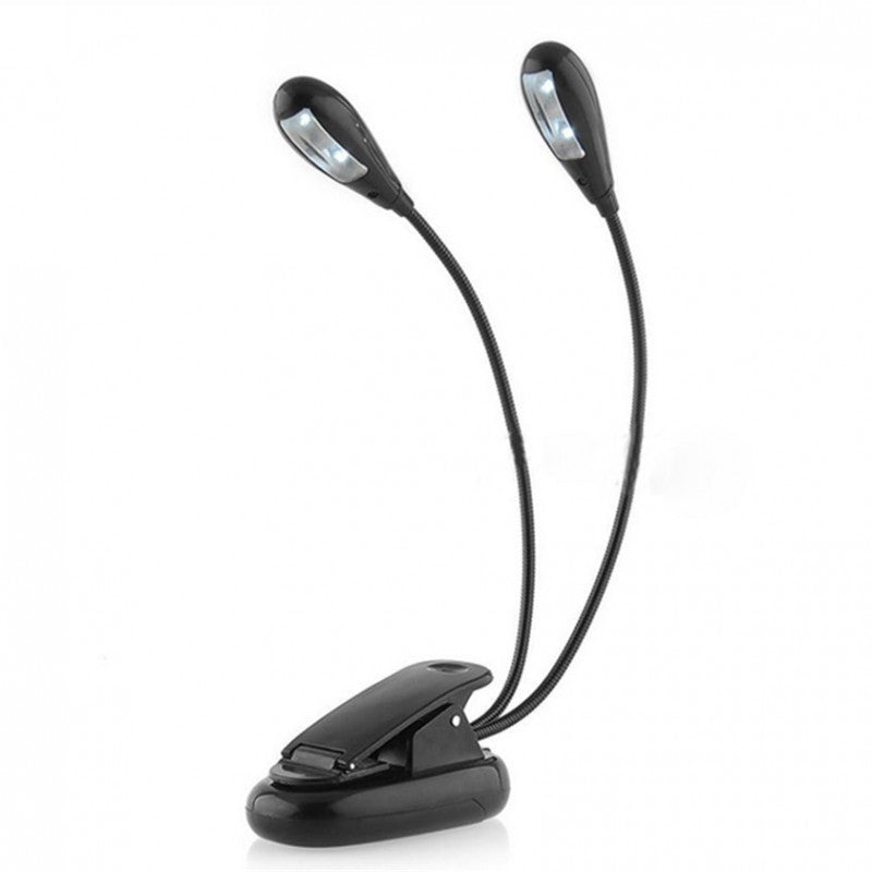 Csiptethető DUAL LED olvasólámpa könyvekhez és íróasztalhoz
