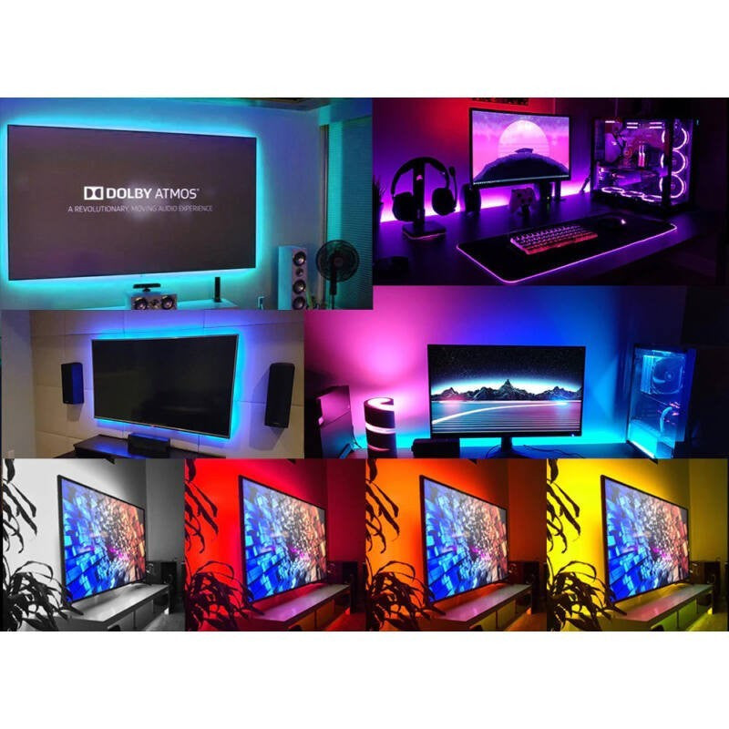 Univerzális USB LED szalag TV háttérvilágításhoz, távirányítóval vezérelhető