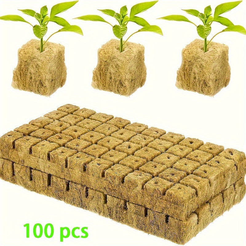 100db Föld nélküli Hidroponikus Palánta Nevelő Kocka Készlet