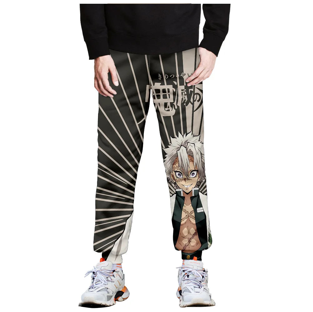Kimetsu No Yaiba Tomioka Giyuu Fiú Lány Hosszú Nadrág Demon Slayer Melegítőnadrág Férfi Női Anime Rajzfilm Sportruházat