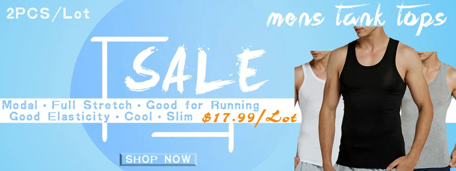 Férfi Tank Tops Fitness Hűvös Nyári 100% Pamut Ujjatlan Felsők Edzőterem Slim Alsóing  10 Szín 1DB