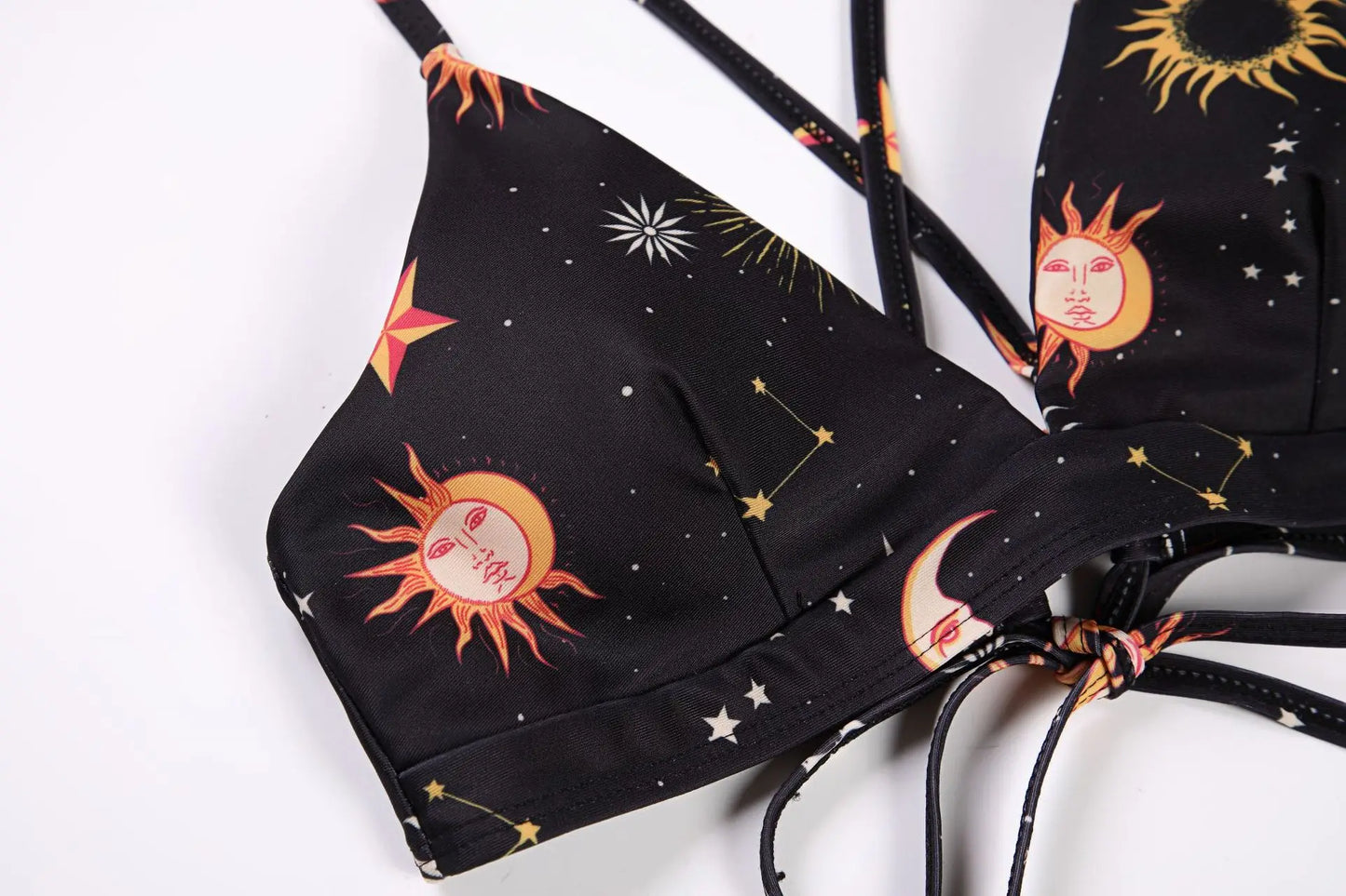 Napraforgónyomott bikiniszett szexi fürdőruha nőknek 2025 mujer push-up párnázott bikini fürdőruha kötszer fürdőruha bikini