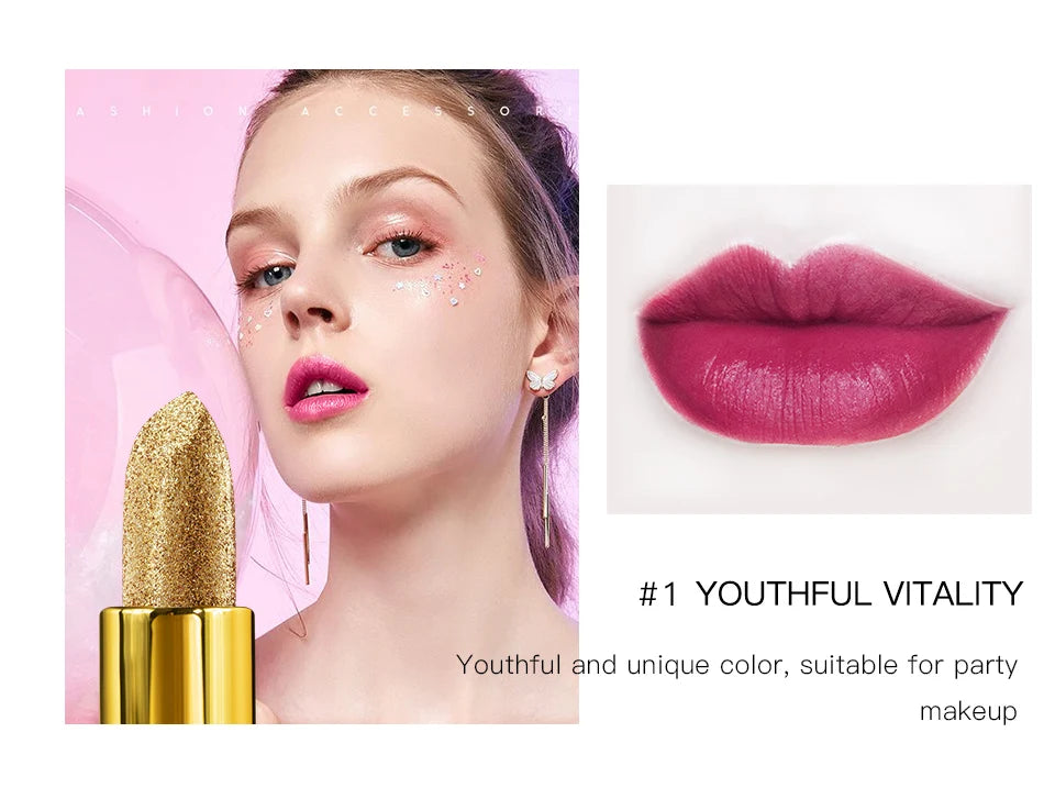 Csillámos rúzs Hidratáló smink Bársonyos matt arany rúzs Vízálló ajakrúzsok Szexi fényes piros kozmetikai pigment Nude Rouge
