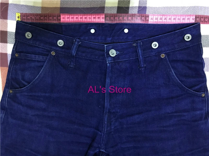 511XX-0009 RedTornado Raw Denim 16oz-os indigókék Selvage One mosott, szanforizált cipzáras nadrág
