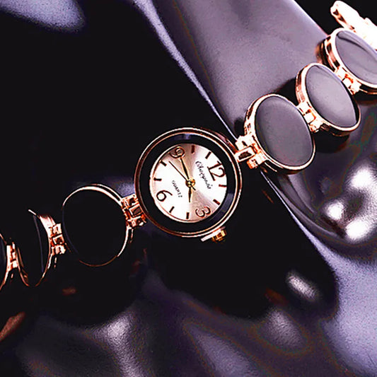 Női karóra hölgyeknek nemes divatos alkalmi 5 színű ostya alakú kerek tárcsás karkötőóra Mujor kvarc karóra női relojes