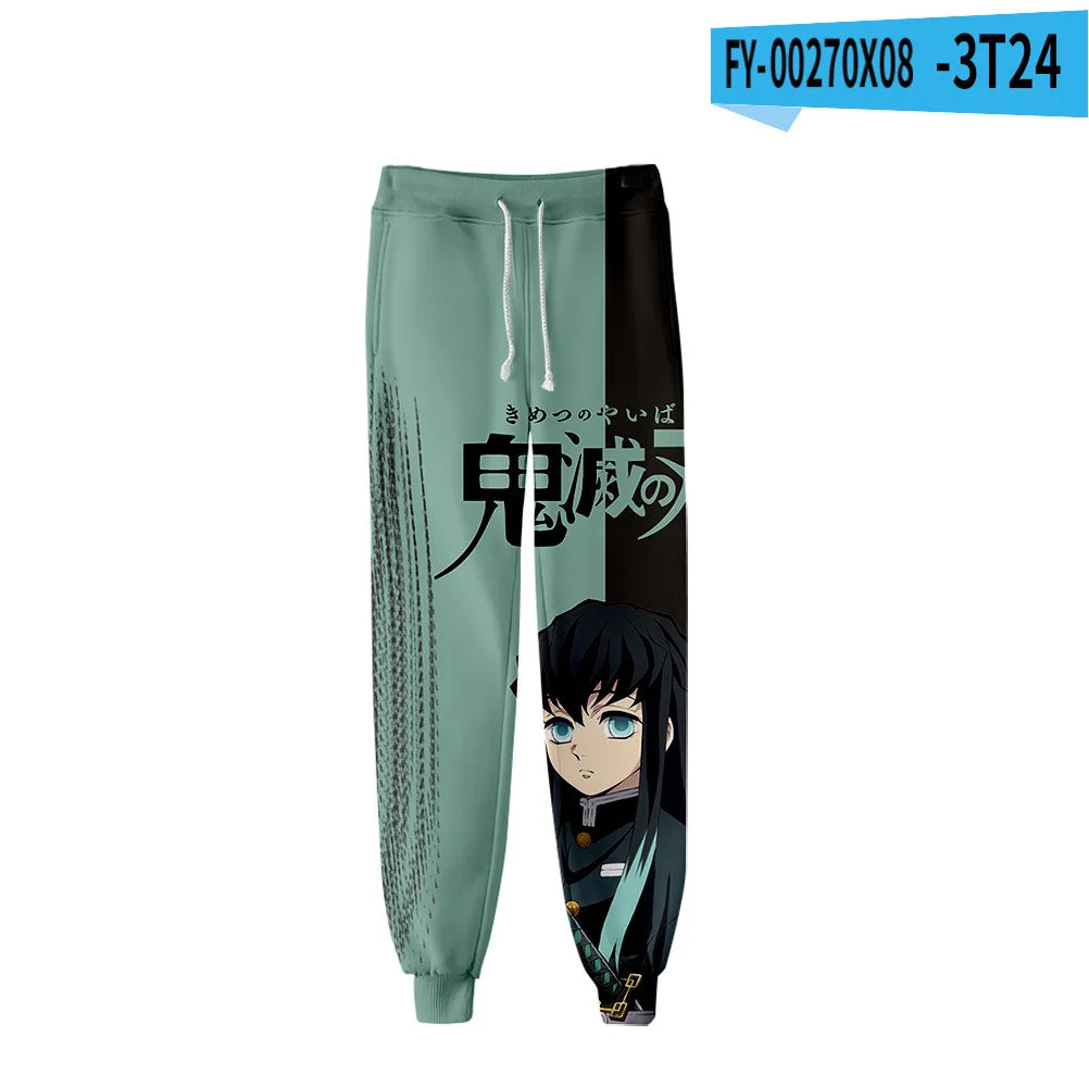 Kimetsu No Yaiba Tomioka Giyuu Fiú Lány Hosszú Nadrág Demon Slayer Melegítőnadrág Férfi Női Anime Rajzfilm Sportruházat