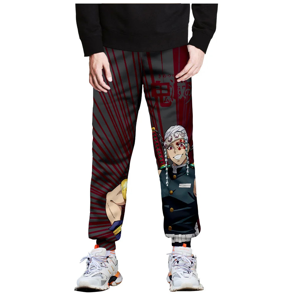 Kimetsu No Yaiba Tomioka Giyuu Fiú Lány Hosszú Nadrág Demon Slayer Melegítőnadrág Férfi Női Anime Rajzfilm Sportruházat