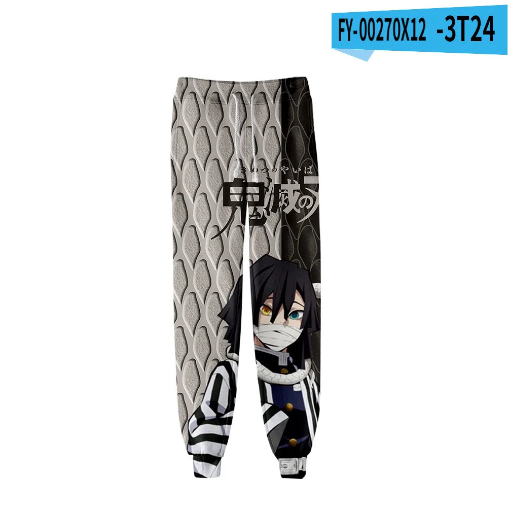 Kimetsu No Yaiba Tomioka Giyuu Fiú Lány Hosszú Nadrág Demon Slayer Melegítőnadrág Férfi Női Anime Rajzfilm Sportruházat
