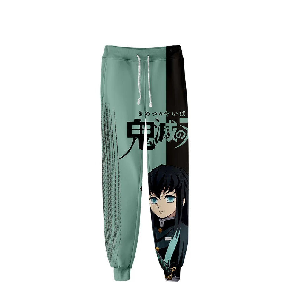 Kimetsu No Yaiba Tomioka Giyuu Fiú Lány Hosszú Nadrág Demon Slayer Melegítőnadrág Férfi Női Anime Rajzfilm Sportruházat