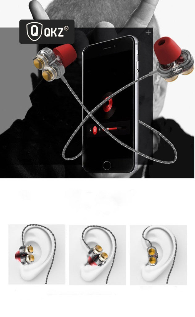 QKZ Dupla basszus fülhallgató
