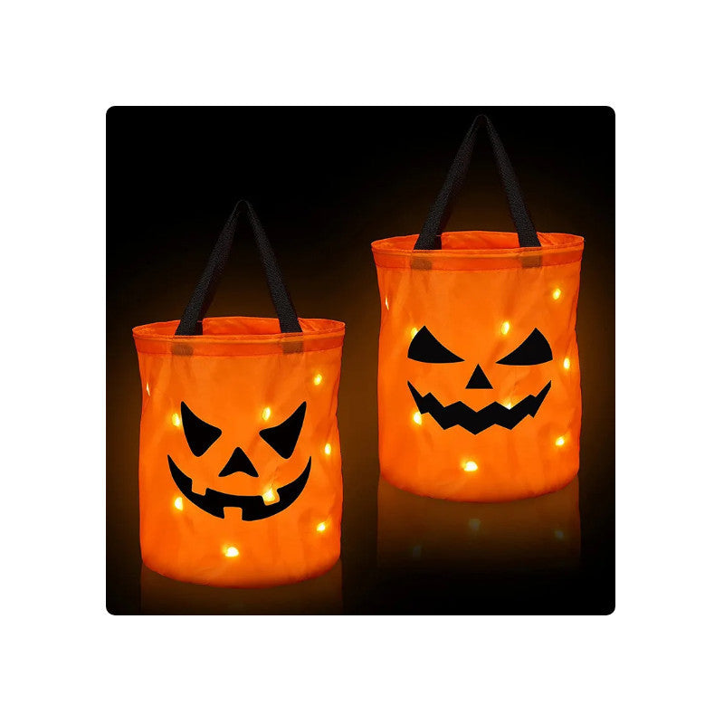 Halloween tök táska LED világítással
