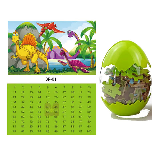 Dinós puzzle tojásban