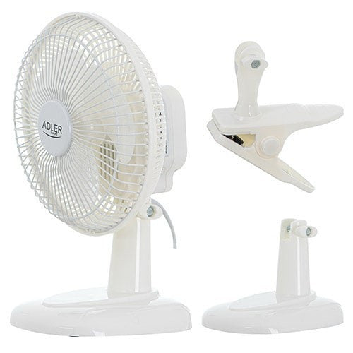 Adler AD 7317 fehér csíptethető asztali ventilátor