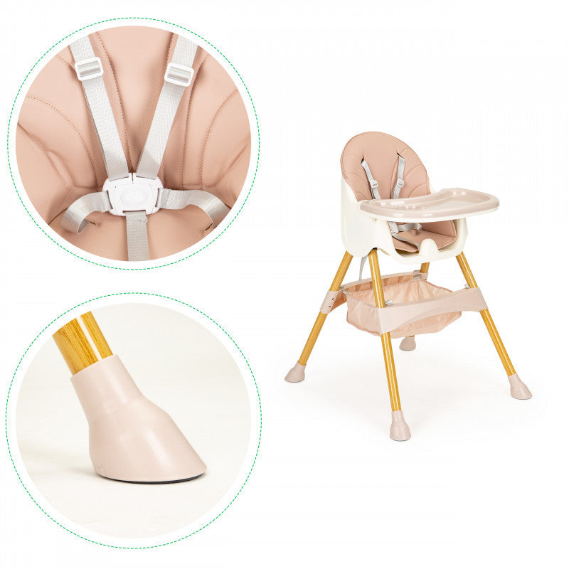Baba etetőszék 2in1 ECOTOYS - babaülés, etetőszék, magas szék, kényelmes, biztonságos