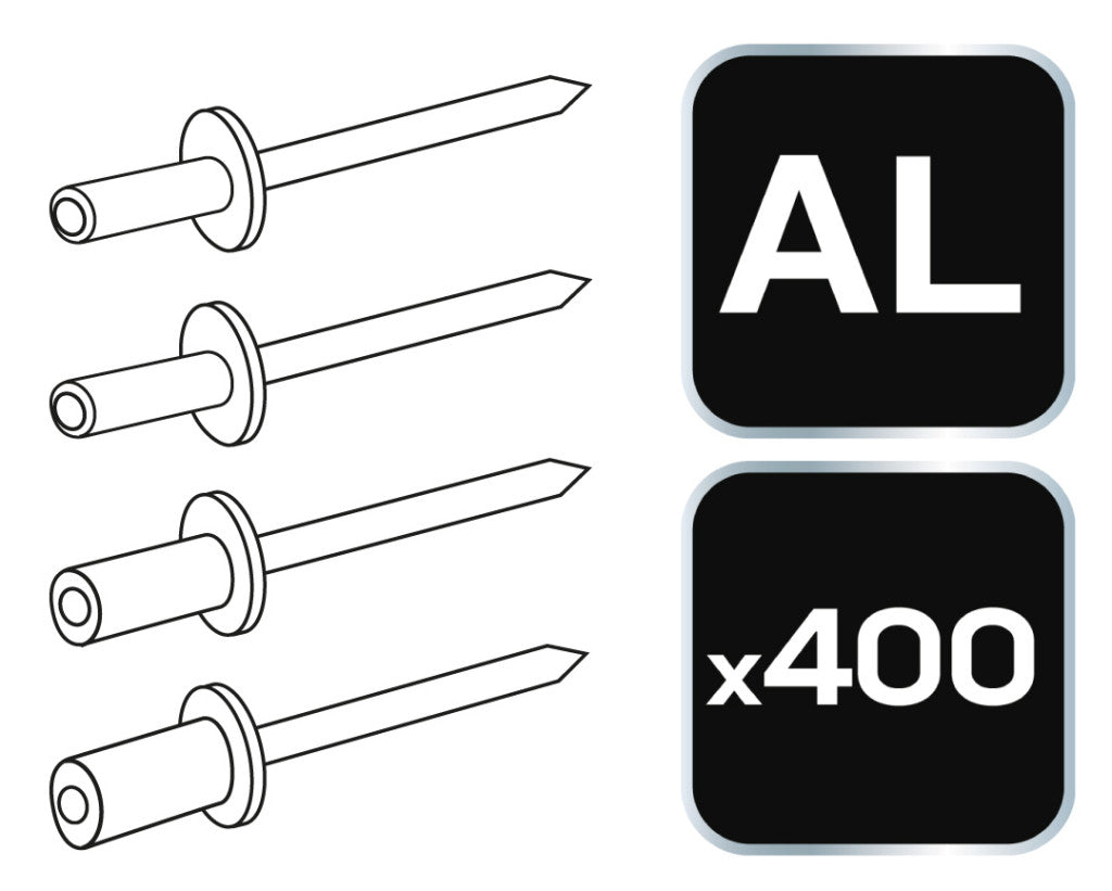 NEO TOOLS Alu popszegecs készlet, 400db 11-970