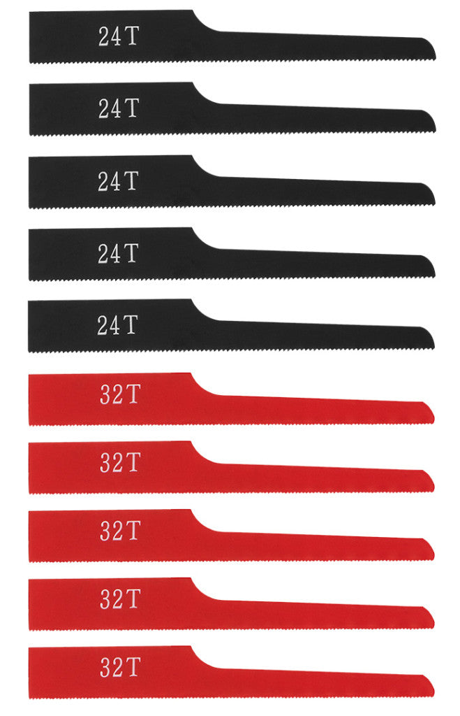 NEO TOOLS Fűrészlap készlet 14-034 pneumatikus orrfűrészhez, 24 és 32 fogú lapok, 10db 14-034-401