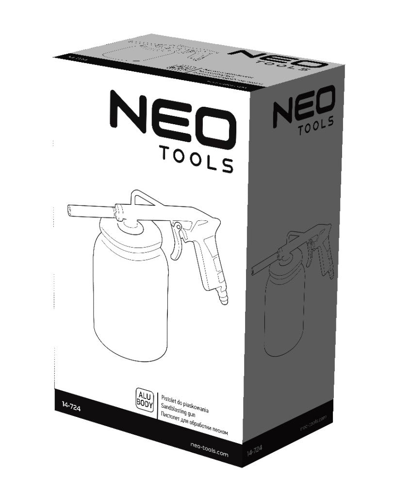 NEO TOOLS Pneumatikus homokfúvó pisztoly 750 ml 14-724
