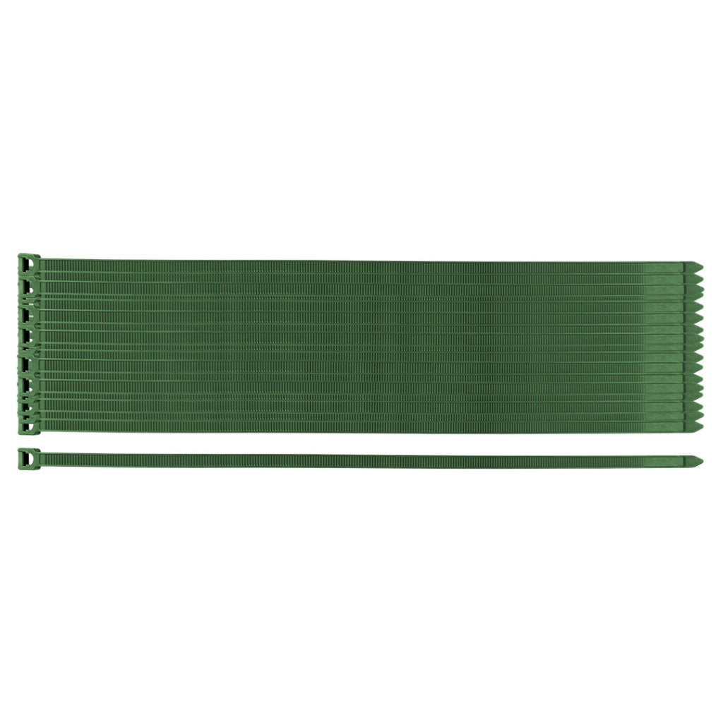 NEO TOOLS Kerti kötegelő, gyorskötöző 7,6x380mm, 50db, zöld 15-971
