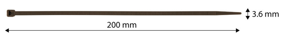 NEO TOOLS Kerti kötegelő, gyorskötöző 3,6x200mm, 50db, barna 15-974
