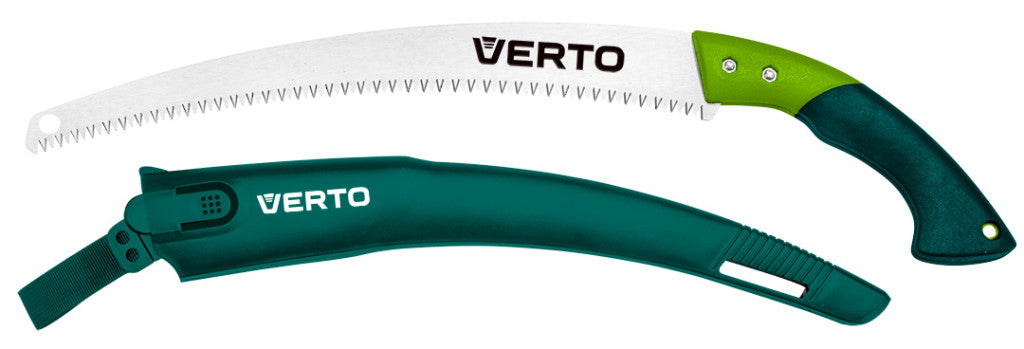 VERTO Ágvágó fűrész, fűrészlap: 350mm, 7 TPI, övre csatolható védőtokkal 15G101