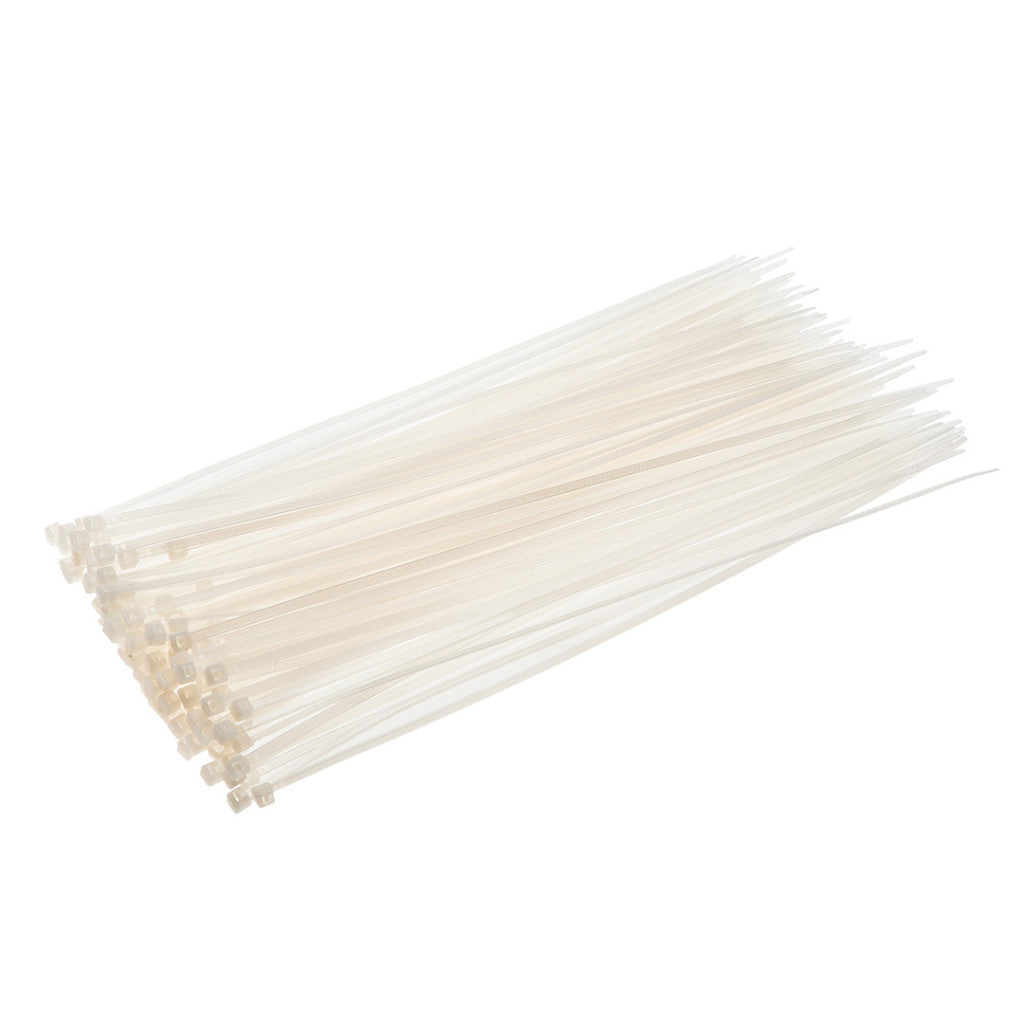 TOPEX KÁBELKÖTEGELŐ, gyorskötöző, 2,5mm x 100mm, fehér, 100db 44E975