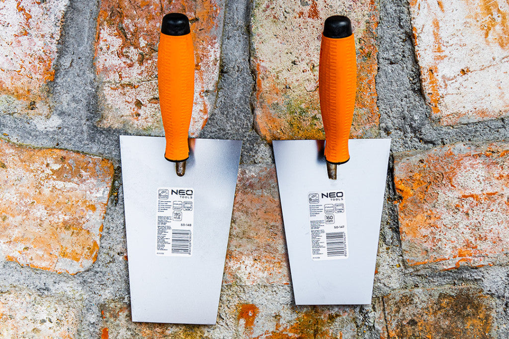NEO TOOLS Kőműves kanál szögletes, berni, 140mm, fa markolat 50-141