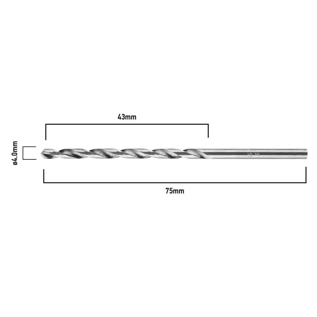 GRAPHITE Csigafúró, HSS DIN 338, 4mm, 2db/cs 54T987