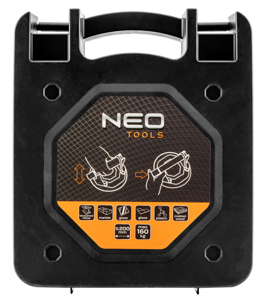 NEO TOOLS Vákumos pumpás táblaemelő, üveghez, csempéhez, lakkozott felületekhez, max 160kg. 56-800