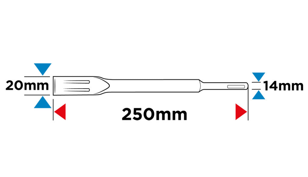 GRAPHITE Laposvéső SDS PLUS 20x250mm 57H555