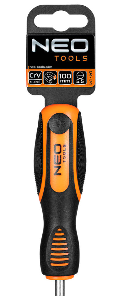 NEO TOOLS Csavarhúzó lapos 5.5x100mm 25 év garanciával 04-174