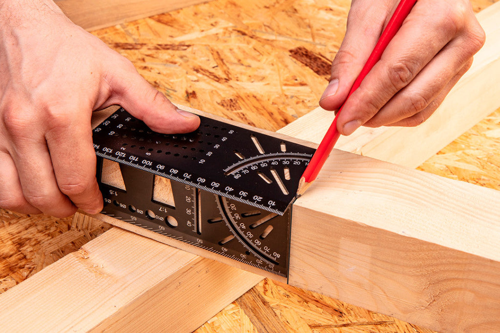 NEO TOOLS Jelölő sablon 3D, derékszög, vonalzó, szögmérő, alumíniumötvözet 72-115
