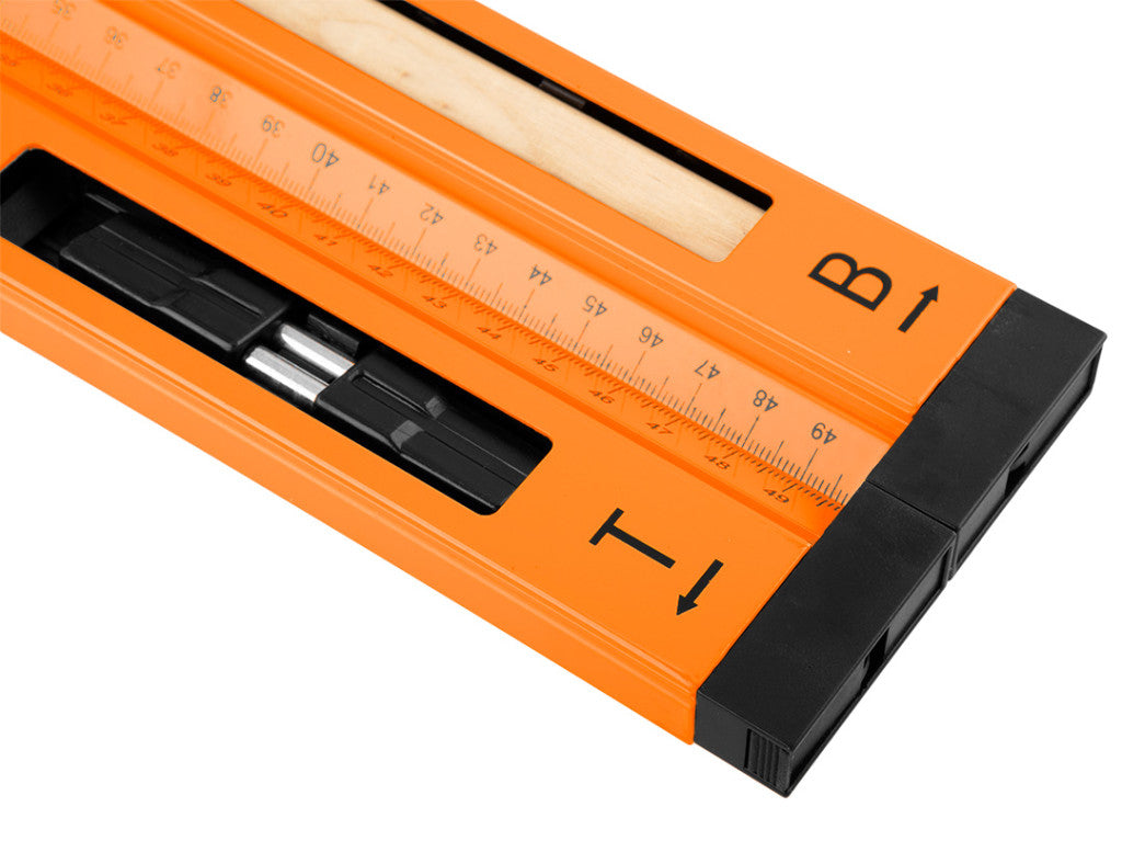 NEO TOOLS Szögmérő alumínium házas, vízmértékkel, jelölő ceruzával 72-225
