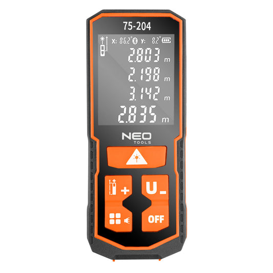 NEO TOOLS Lézeres távolságmérő, hatótáv: 60 m, IP54, fröccsenő víz védelem 2 év garanciával 75-204