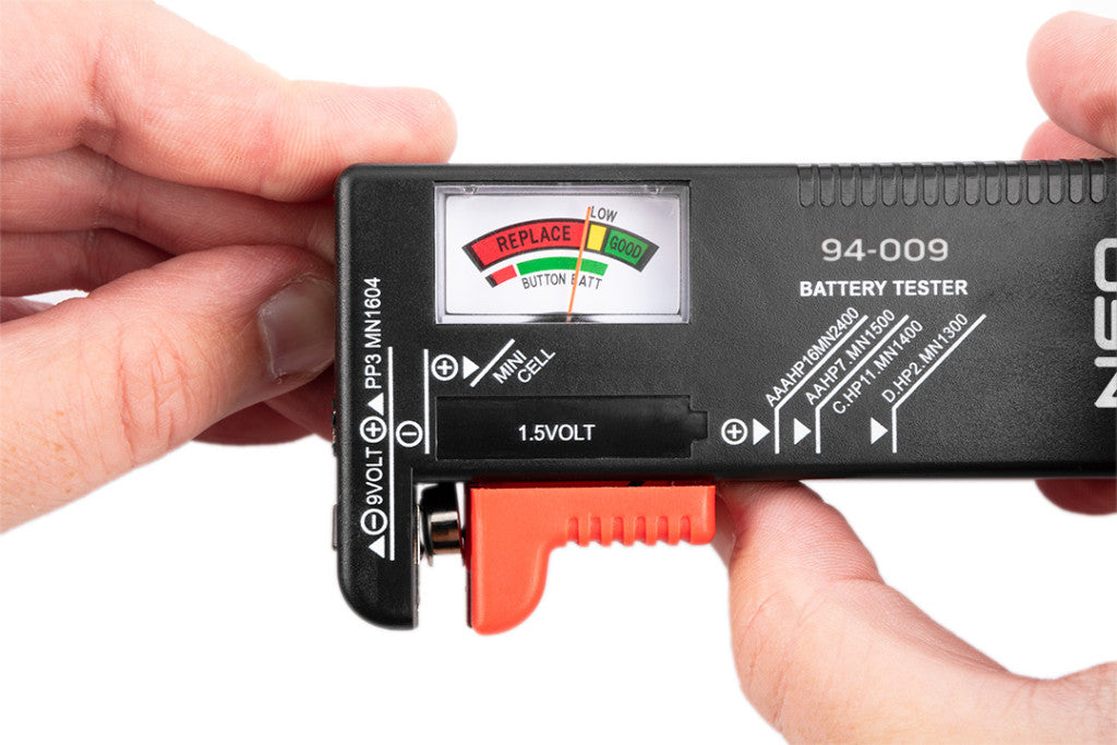 NEO TOOLS Akkumulátor és elemteszter, 1,5-9V-ig 94-009