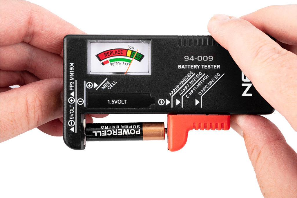 NEO TOOLS Akkumulátor és elemteszter, 1,5-9V-ig 94-009