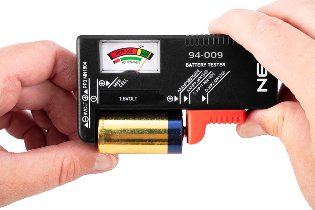 NEO TOOLS Akkumulátor és elemteszter, 1,5-9V-ig 94-009
