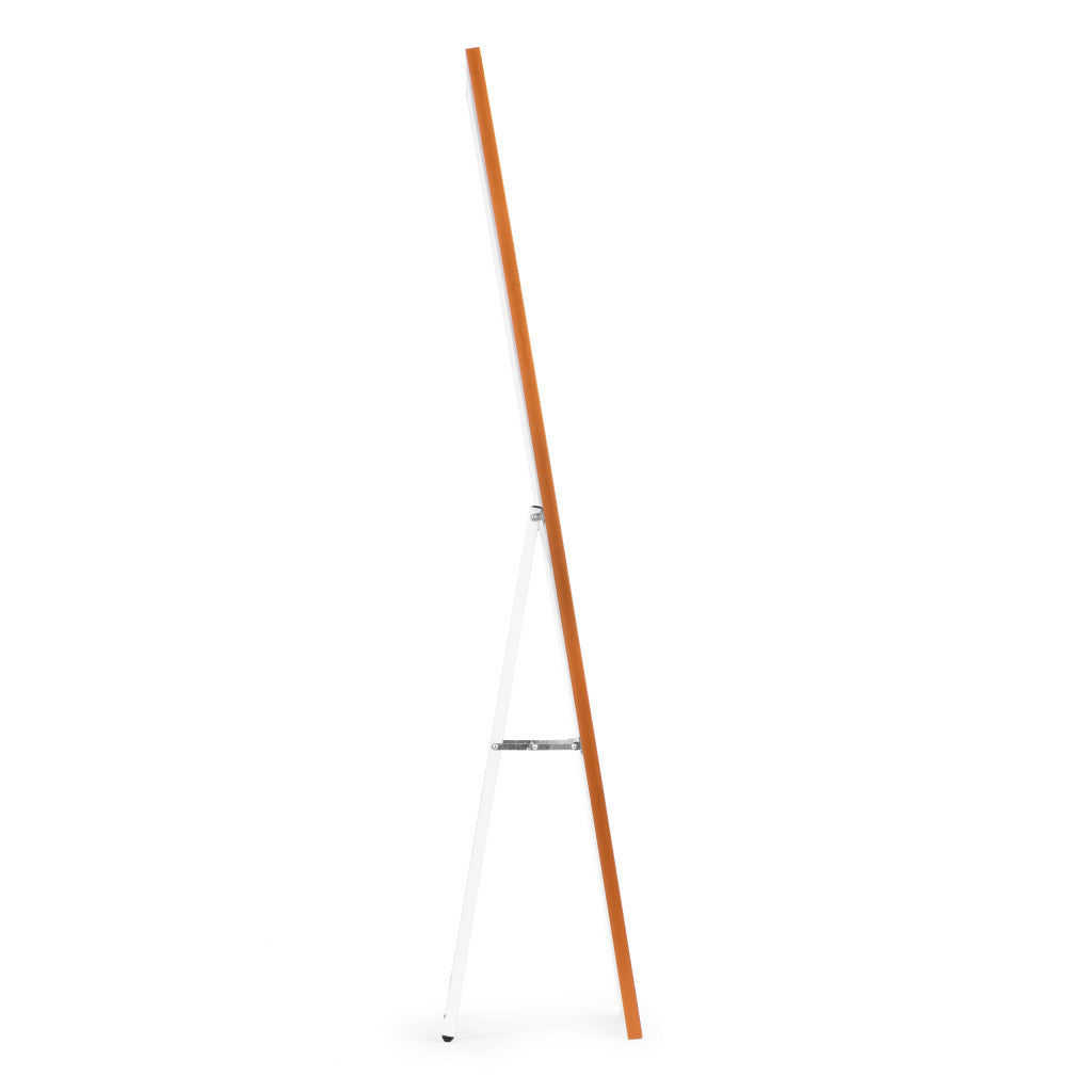 Nagy állótükör, 148 cm, alumínium keret, összecsukható, ModernHome