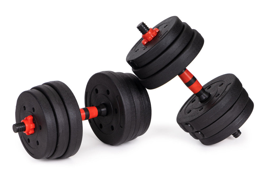 Állítható kézisúlyzók 2x20 kg súlyzókészlet 40 kg rúddal