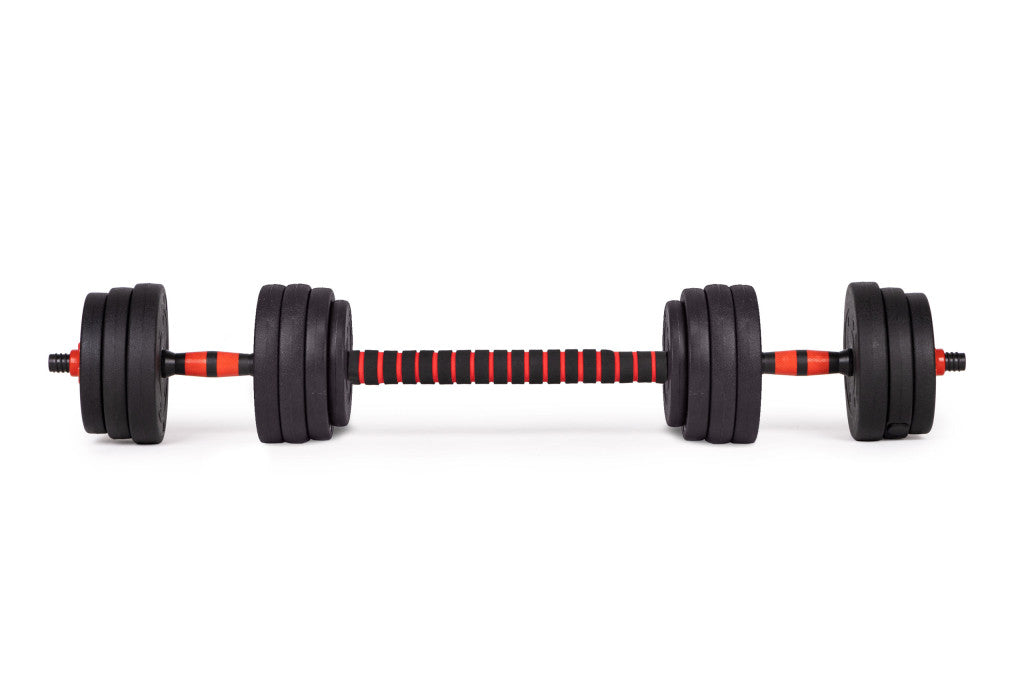 Állítható kézisúlyzók 2x20 kg súlyzókészlet 40 kg rúddal